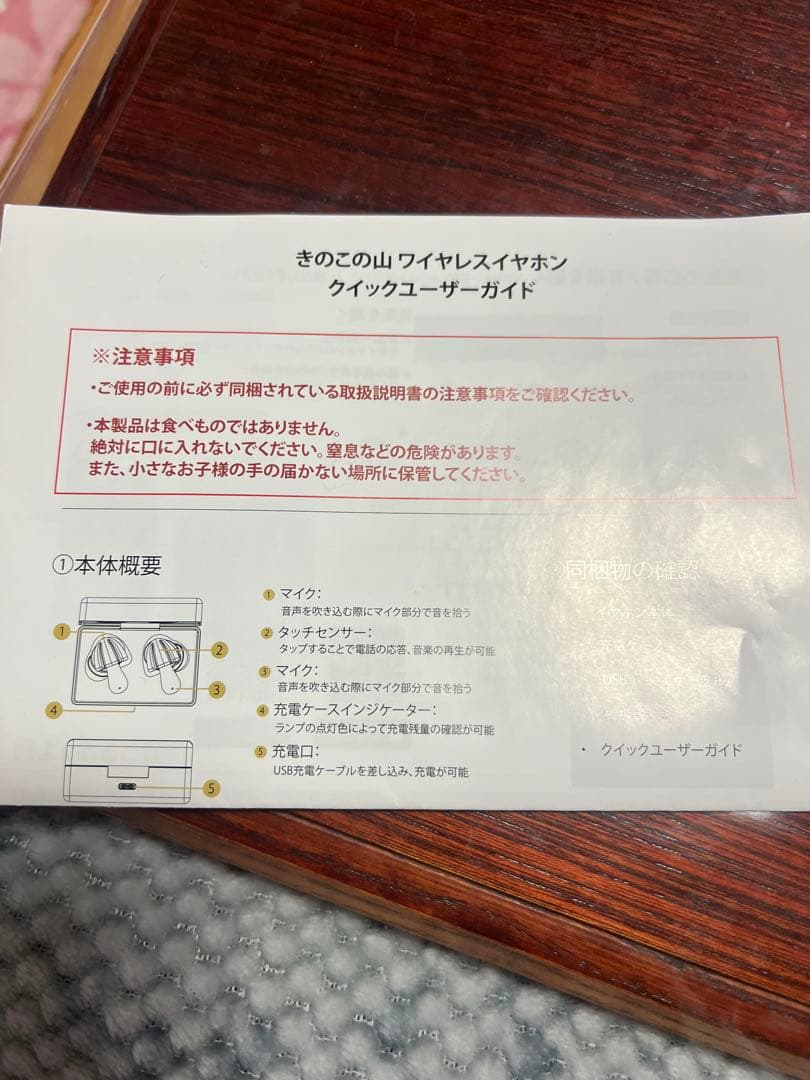 【未開封保証書付き】 きのこの山 ワイヤレスイヤホン