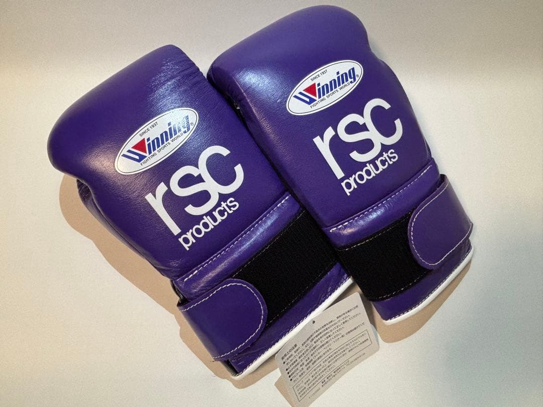 Winning rsc productsコラボグローブ 14 オンス 紫/黒/白