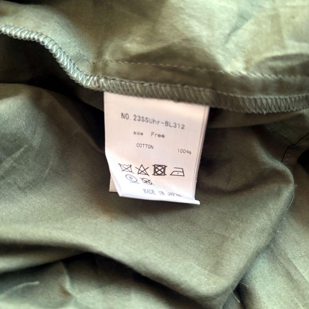 未使用タグ付 Uhr ドットボリュームチュニック オリーブ