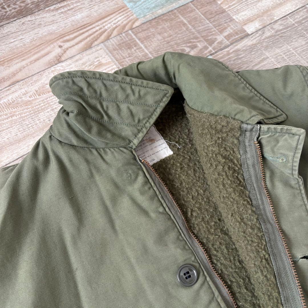 雰囲気抜群 US NAVY A-2 デッキジャケット ステンシル M ジップ破損