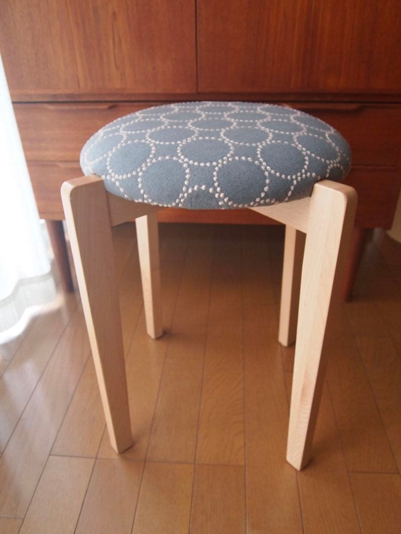 かわさん専用 ミナペルホネン ハンドメイド スツール 2脚セット 生地 チェア