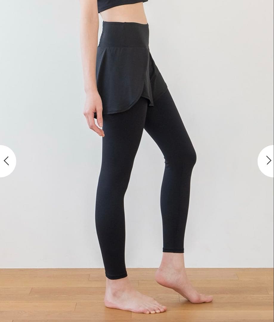 【SUKALA】LAVA ショートパンツ付きレギンス （M ブラック）