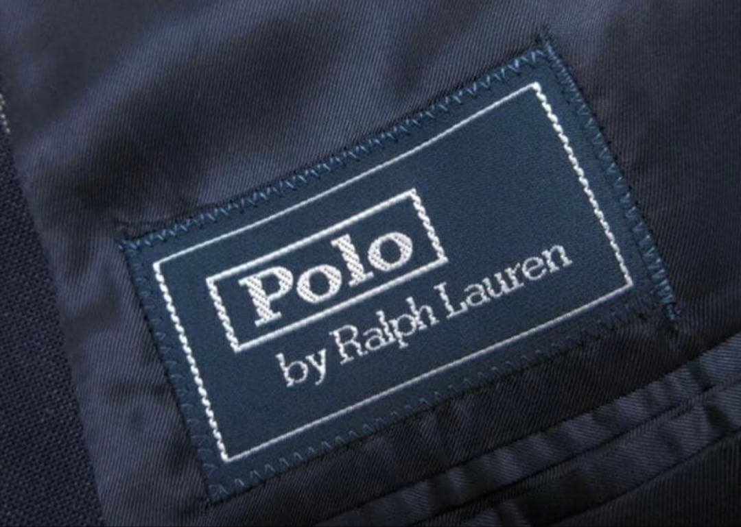 ラルフローレン スーツ ダブル ネイビー チョークストライプ セットアップ