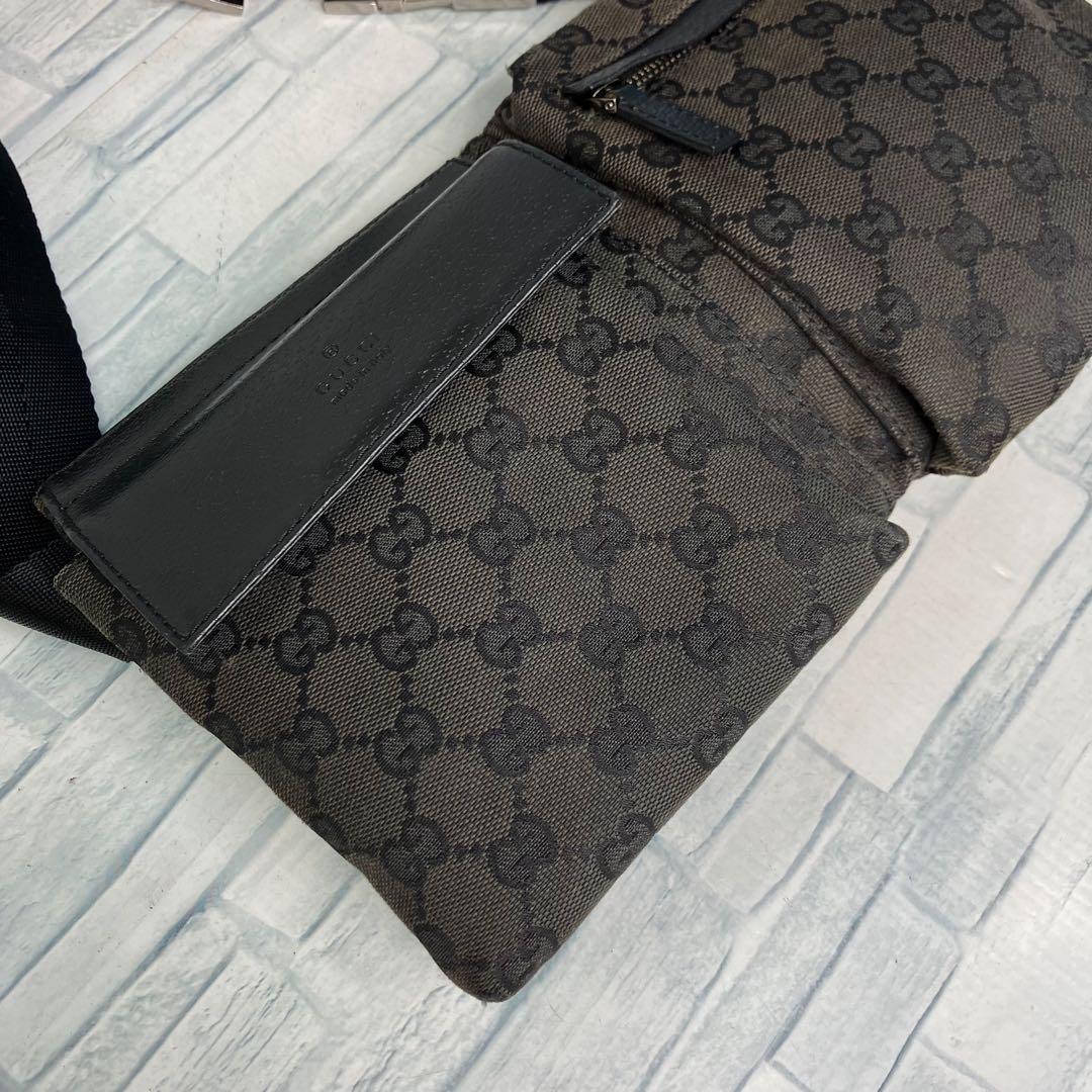 美品　140 GUCCI グッチ　ボディバッグ　ウエストバッグ　GG柄