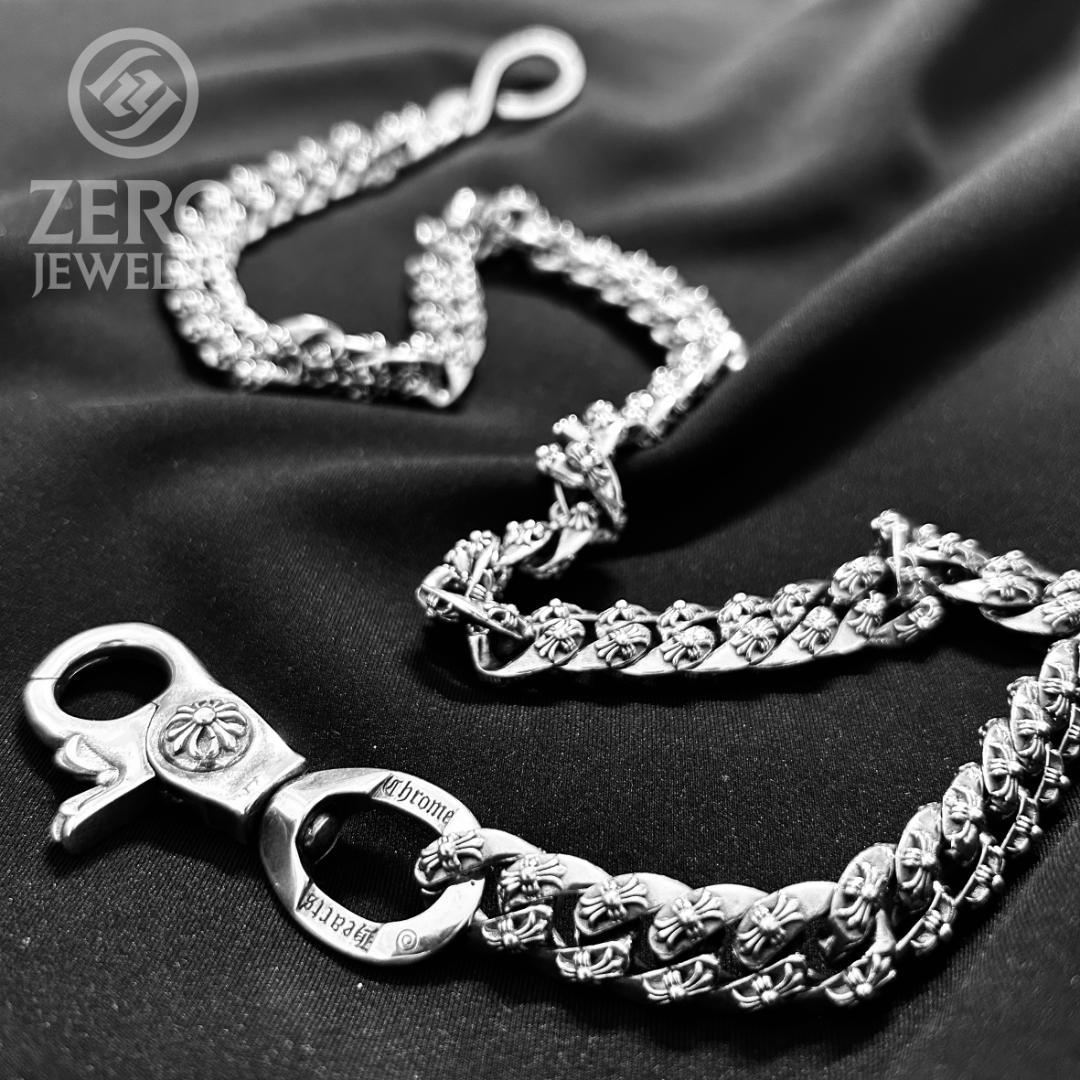 【★即日発送★925刻印】クロス ウォレットチェーン