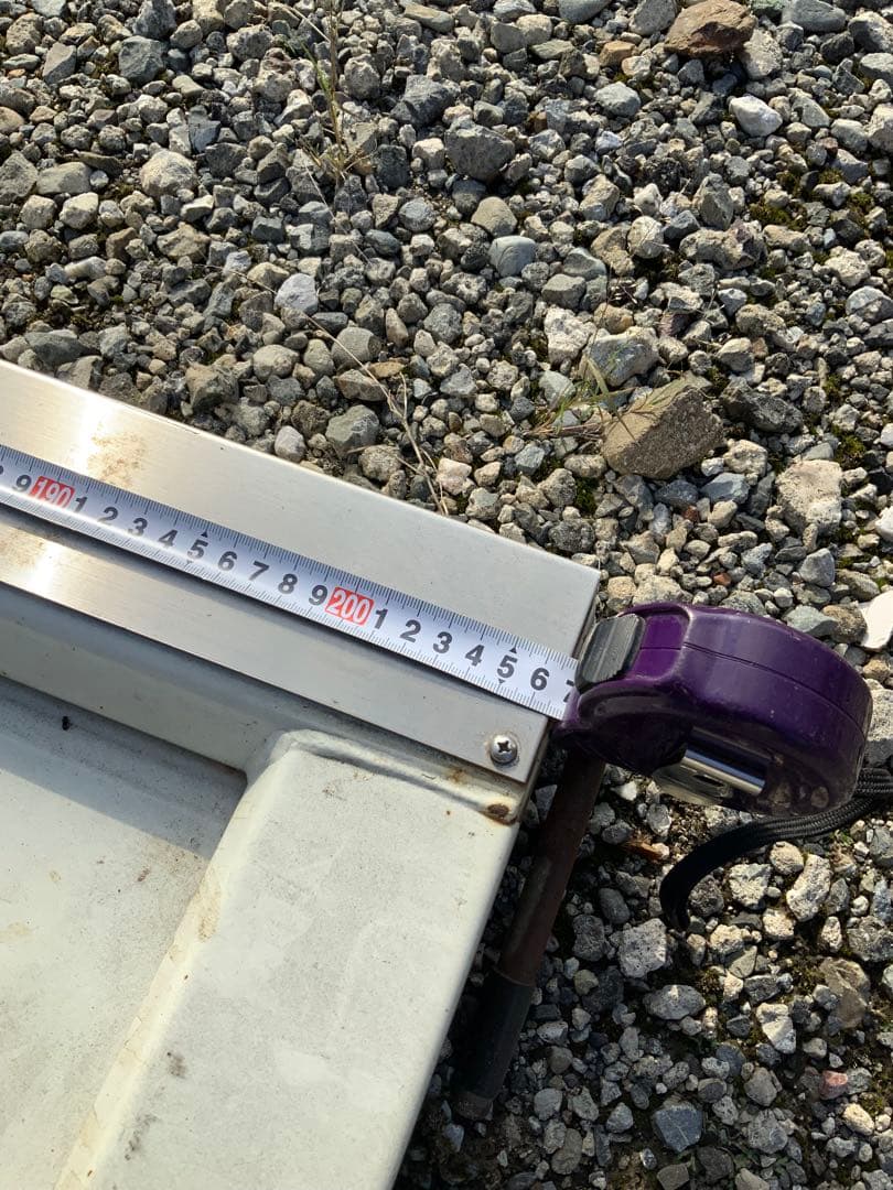 三菱ブルーテックキャンタースーパーワイド中古リア・アオリ(ステン付ヘアライン)