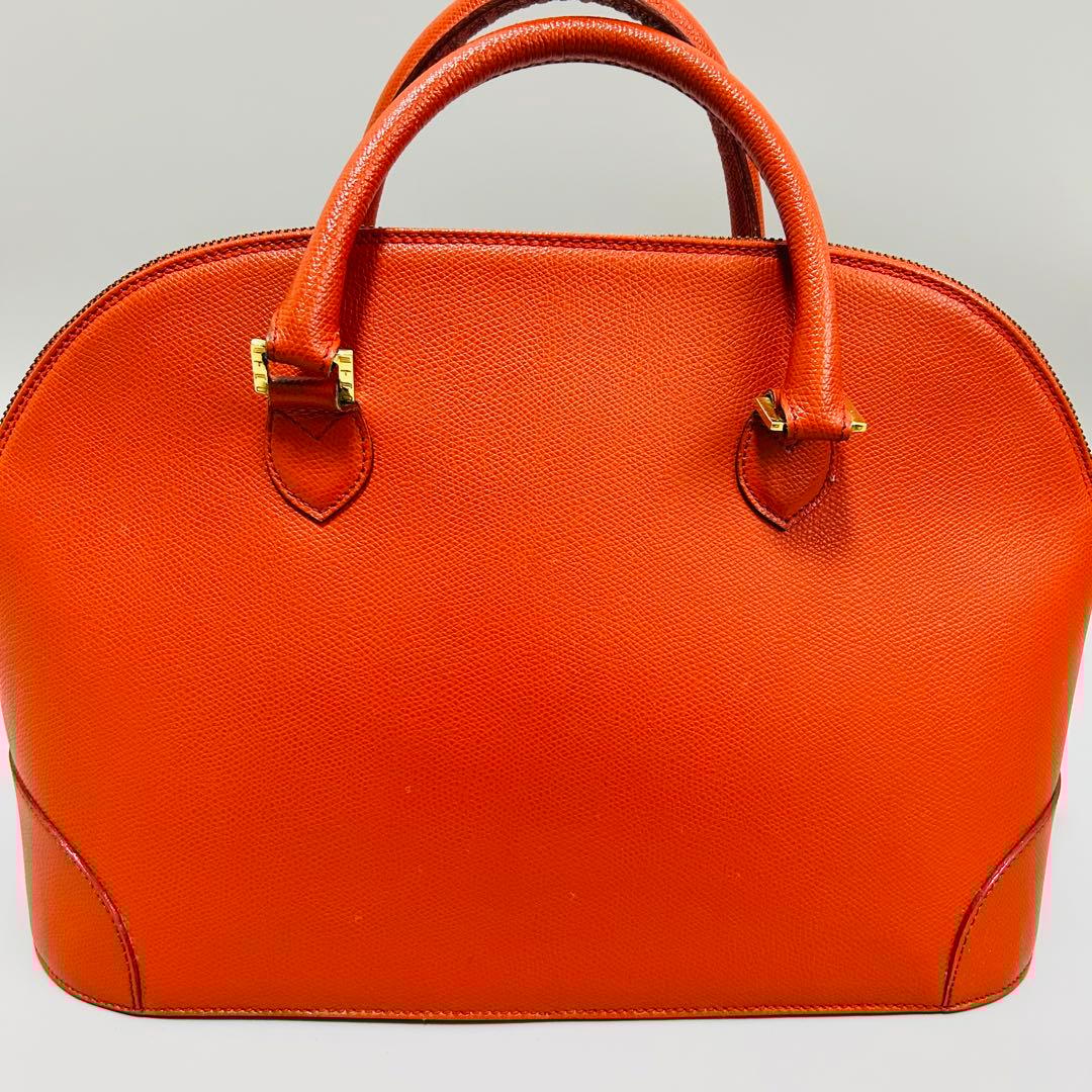 ETRO エトロ レザー ハンドバッグ ショルダーバッグ　2way オレンジ系