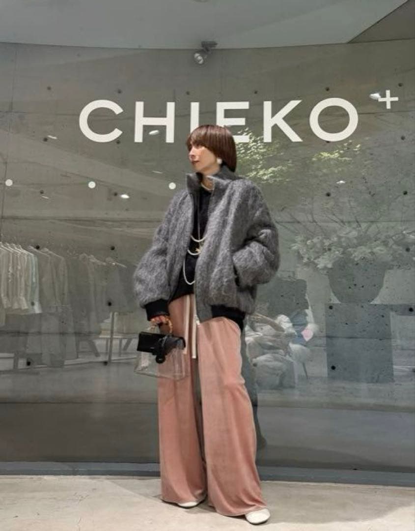 値下げ中！CHIEKO+ shaggy blouson 36 grey ブルゾン
