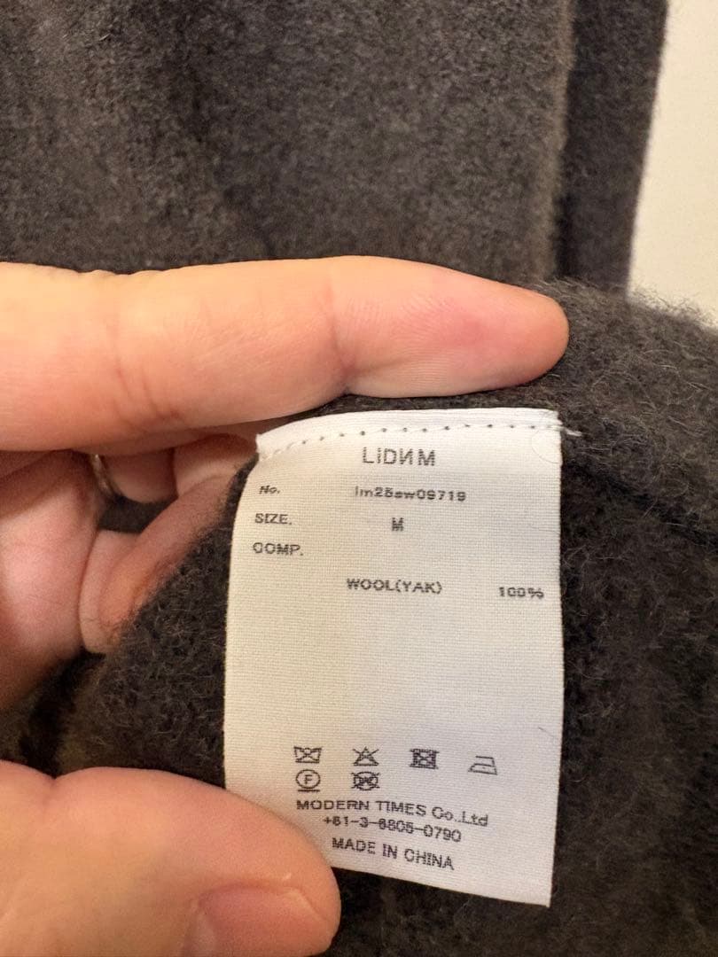LIDNM Yak Brushed Knit Mサイズ