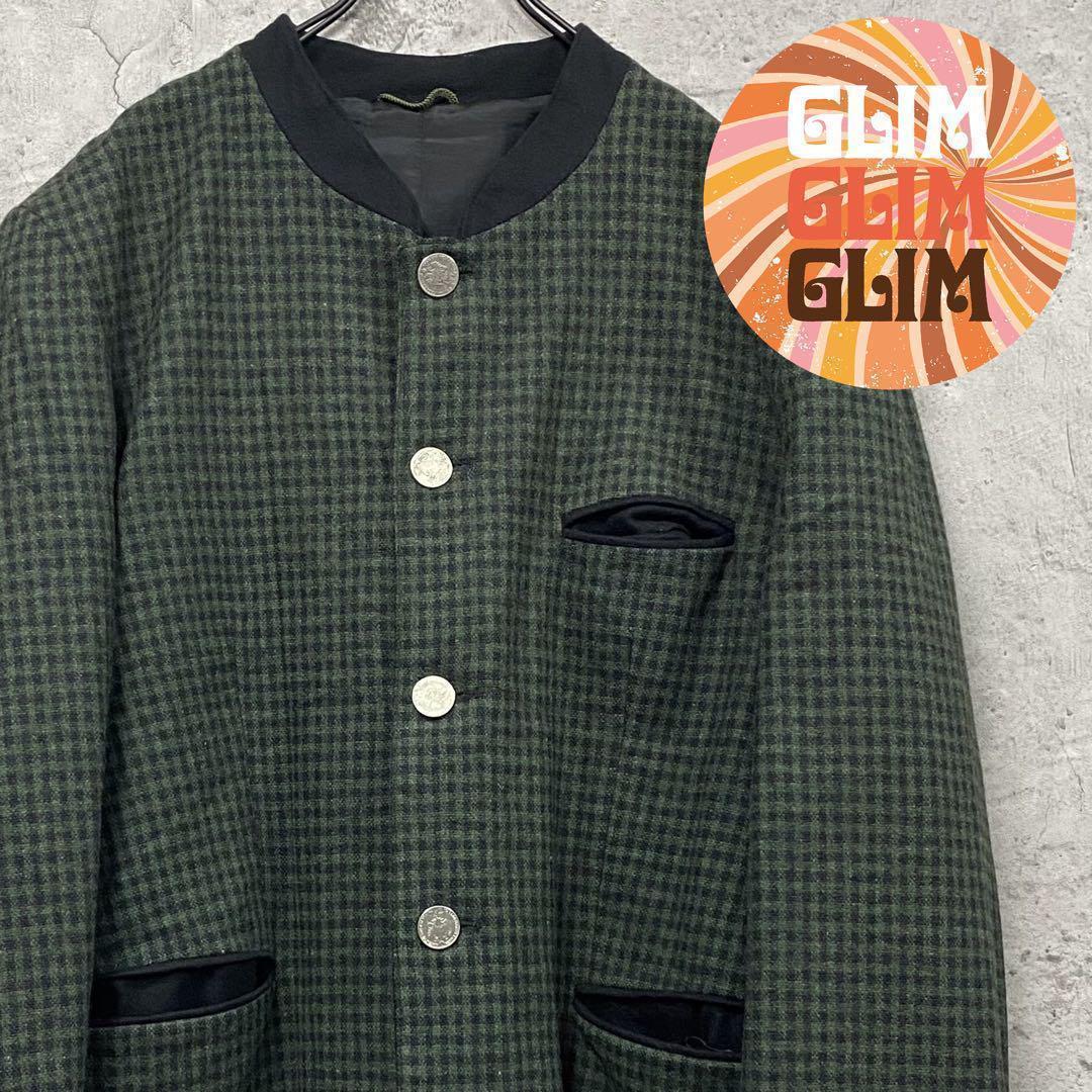 レア オーストリア製EURO古着◆ウールチロリアンジャケット メンズXL〜2XL