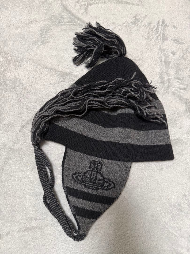 Vivienne Westwood ORBフラップワッチニット帽