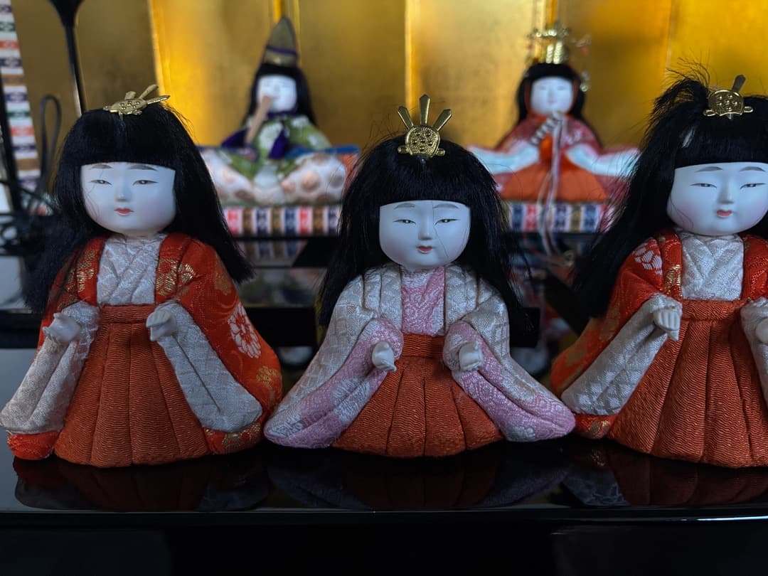 祐月作　木目込み人形　15人揃い