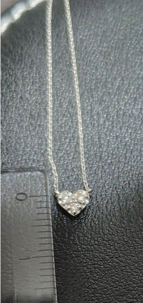 ヴァンドーム青山　k18 ハートネックレス　ダイヤモンド