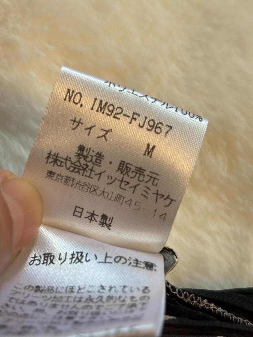 ISSEY MIYAKE ライン柄 変形 立体プリーツ M