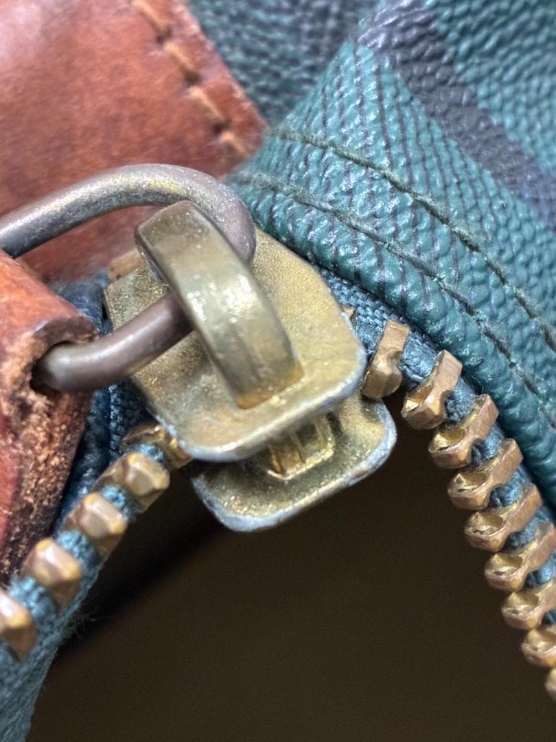 25S12-236 ポロラルフローレン ボストンバッグ グリーン系 チェック柄