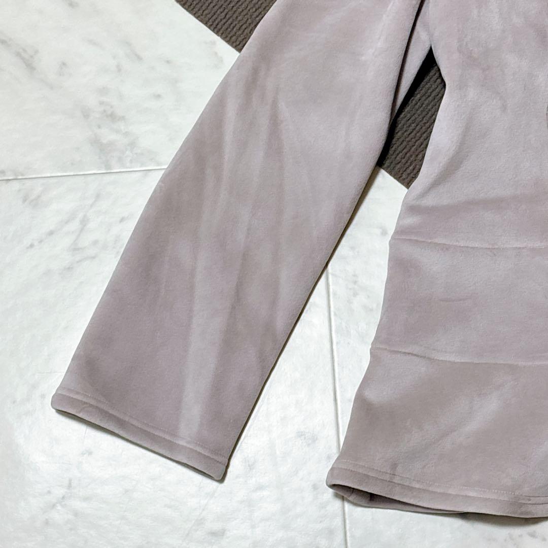 美品 24AW エムズグレイシー ベロア調パーカー ペプラム フレア リボン