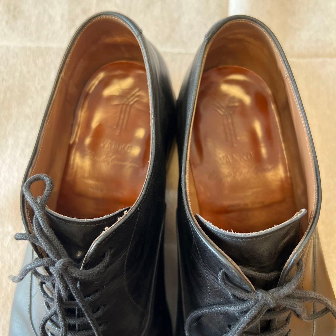 YANKO ブラック ドレスシューズ