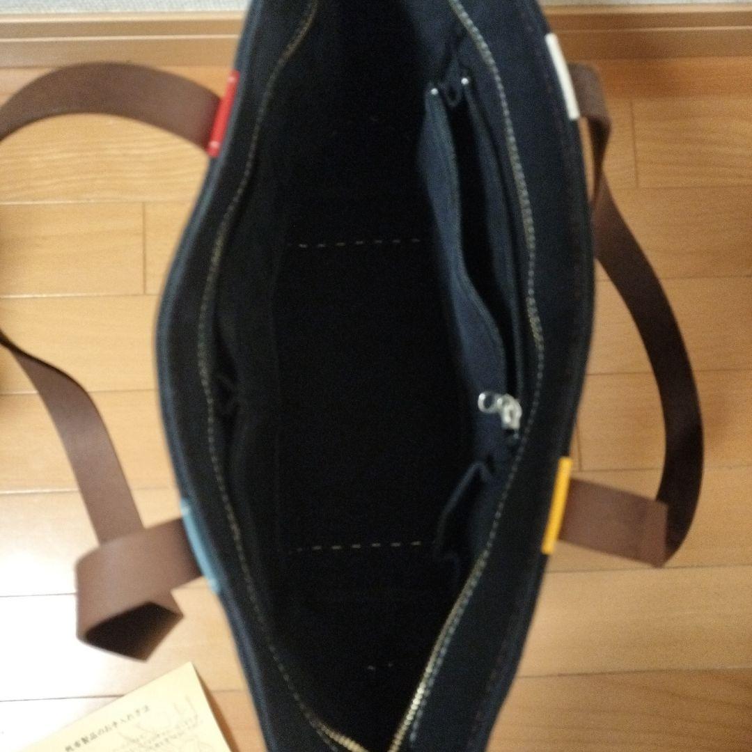 未使用　日乃本帆布　ハンドメイドファスナー付きトートバッグ