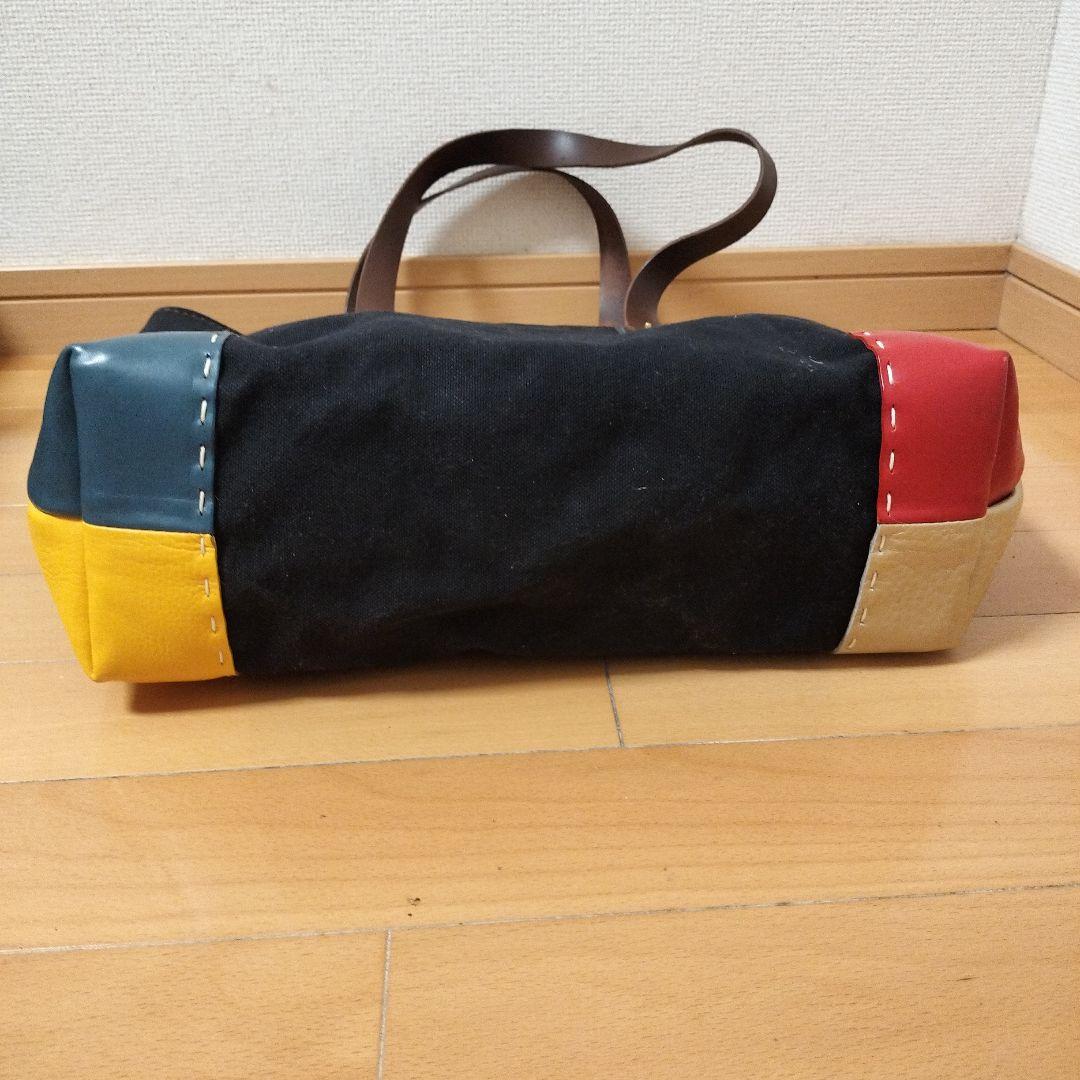 未使用　日乃本帆布　ハンドメイドファスナー付きトートバッグ