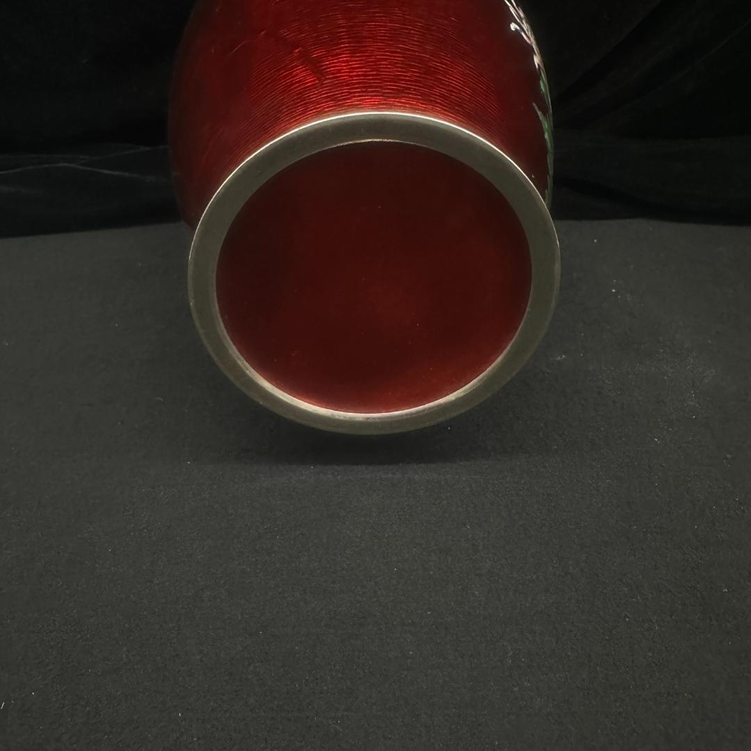 時代物 七宝焼 花瓶 年代珍品 古美術