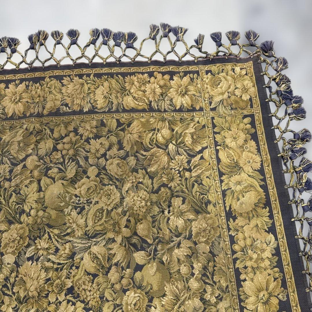 花　マルチカバー　ソファーカバー　ヴィンテージラグ　180x180