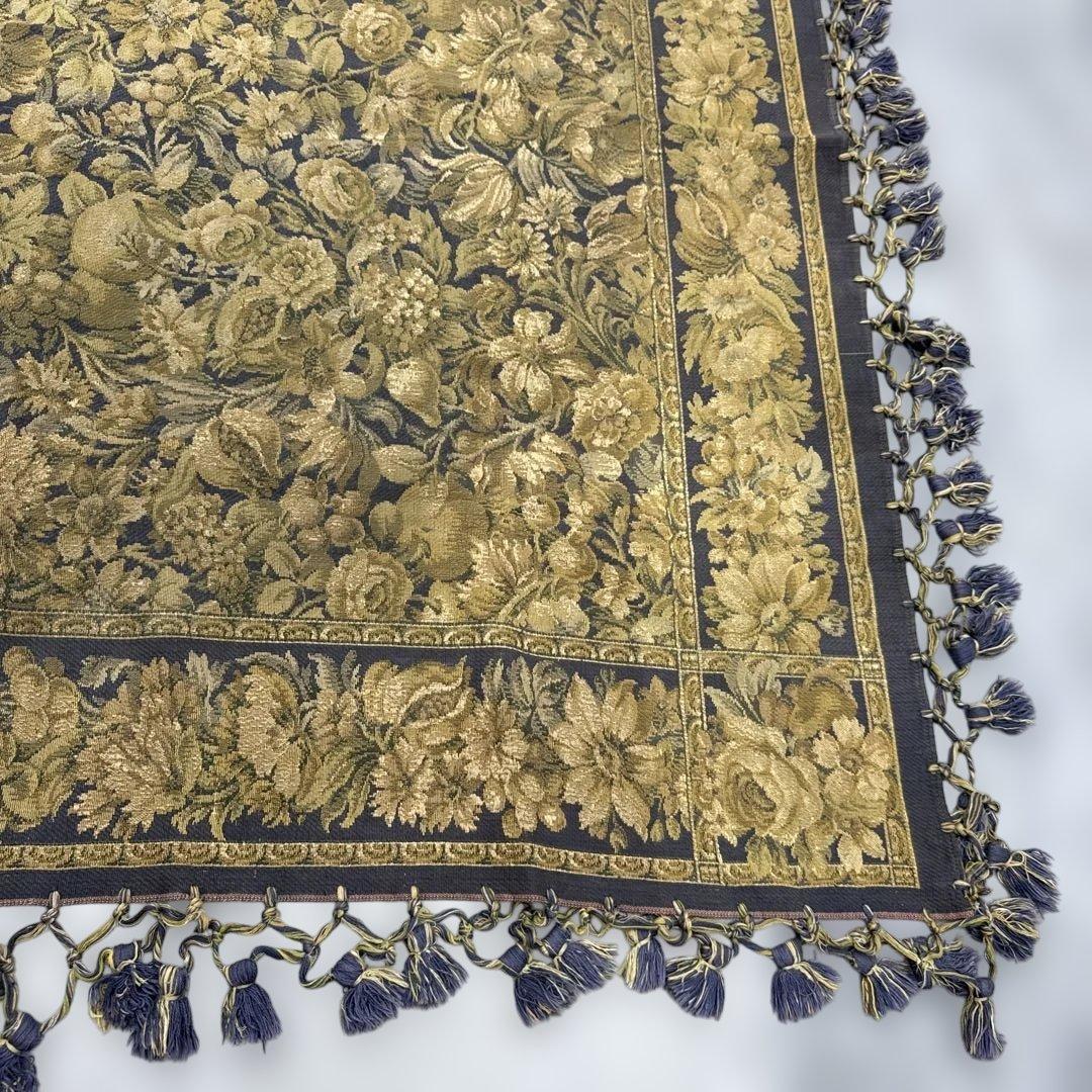 花　マルチカバー　ソファーカバー　ヴィンテージラグ　180x180