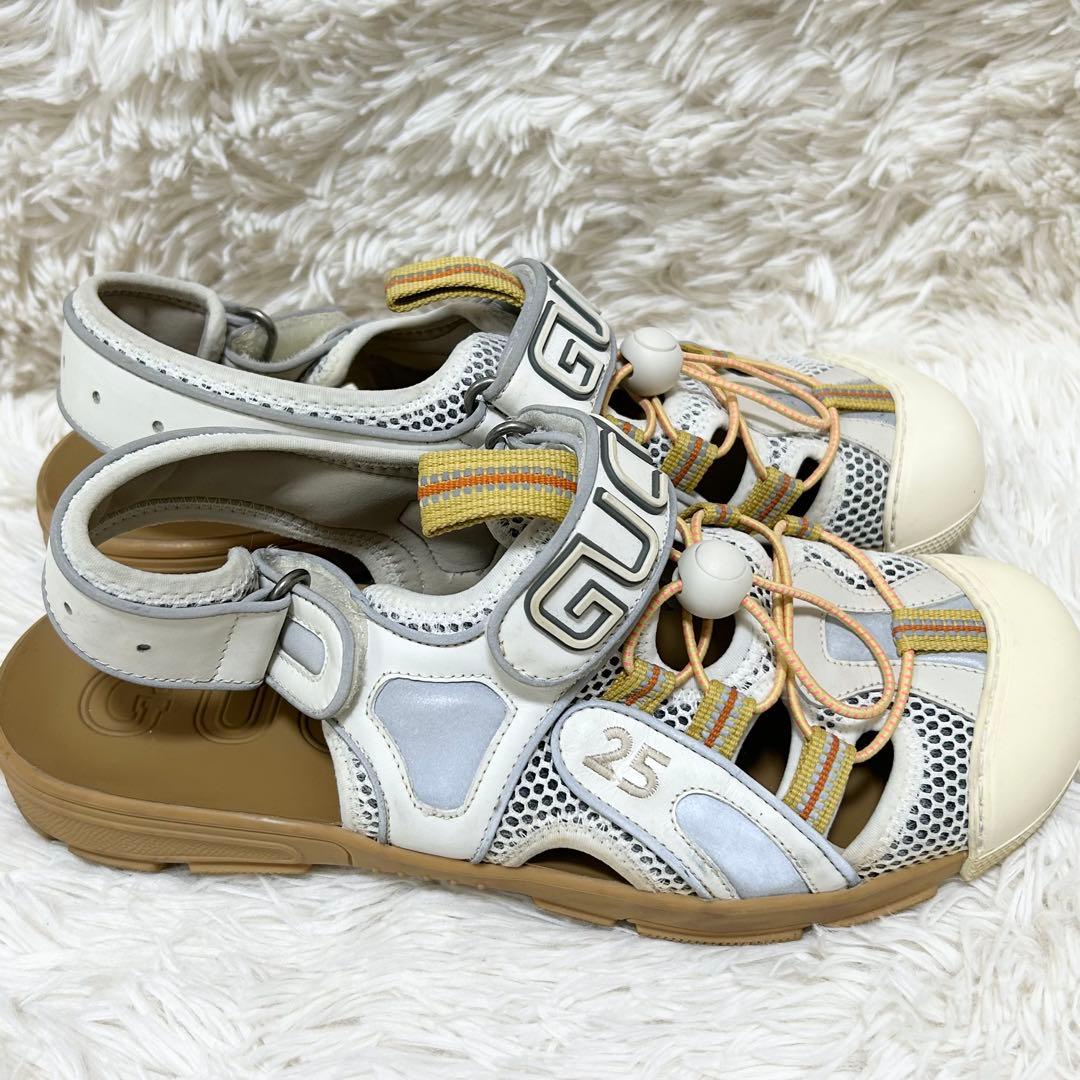 【良品】GUCCI グッチ ロゴ スポーツサンダル