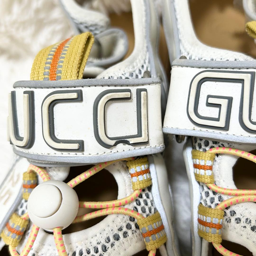 【良品】GUCCI グッチ ロゴ スポーツサンダル