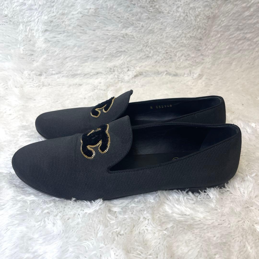 【美品】　CHANEL シャネル ココマーク　ローファー ブラック レディース
