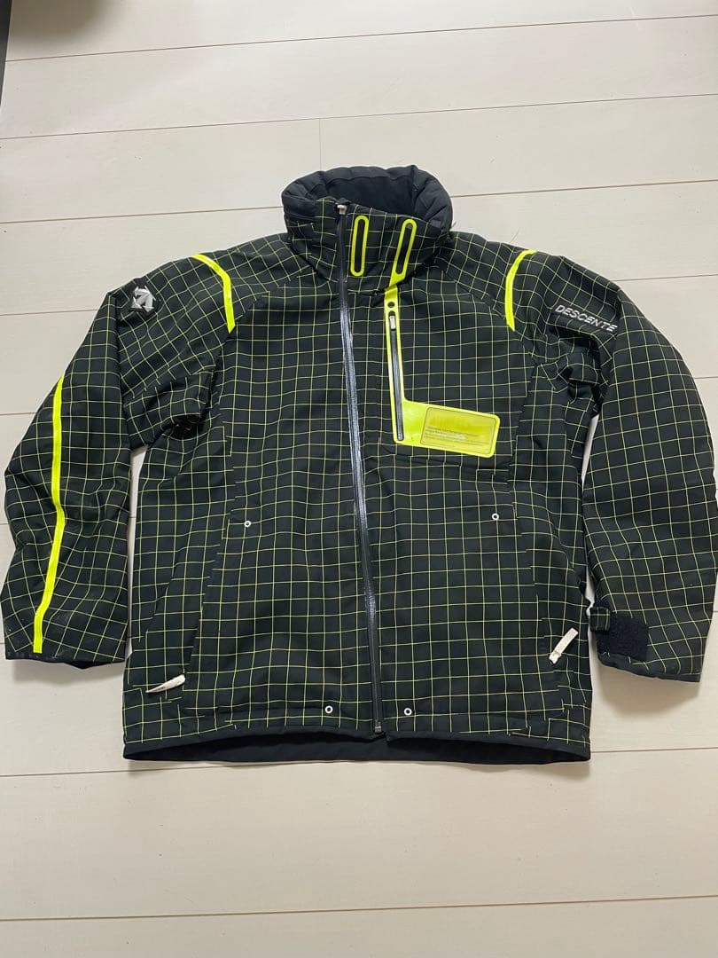 スキーウェア ブラック/グリーンチェック