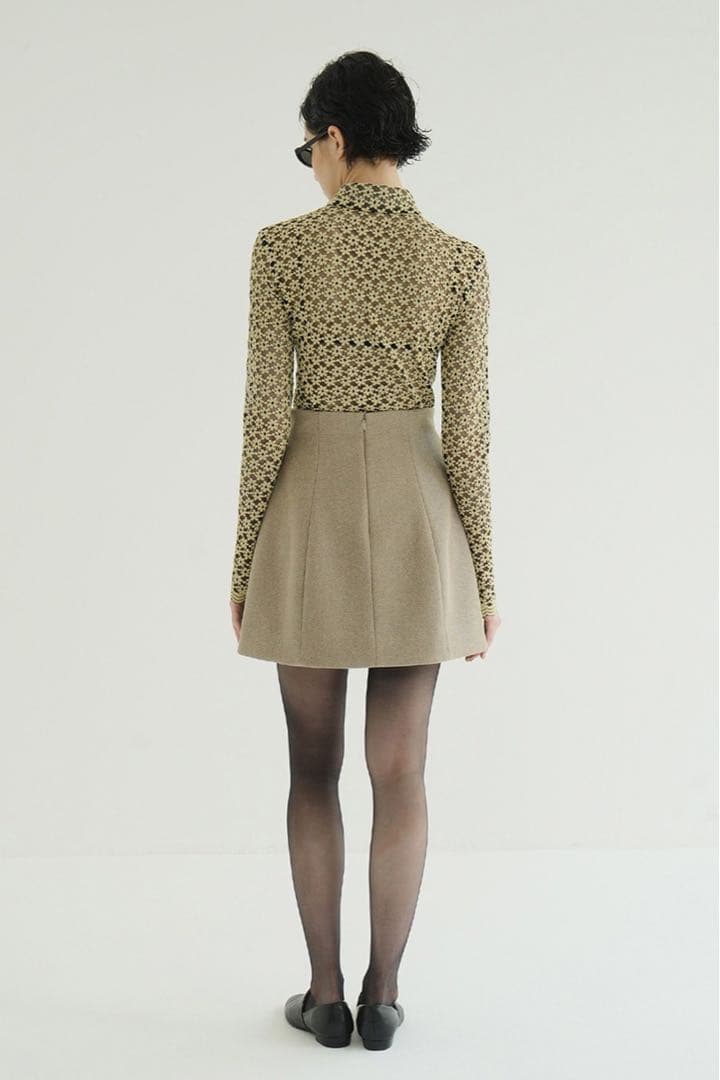 トップス CLANE 3D FLOWER LACE SHIRT