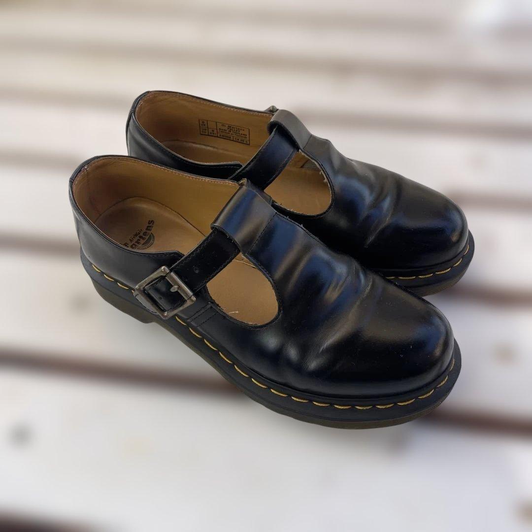 最大サイズUK6！美品！ドクターマーチンPOLLEYTバーストラップパンプス