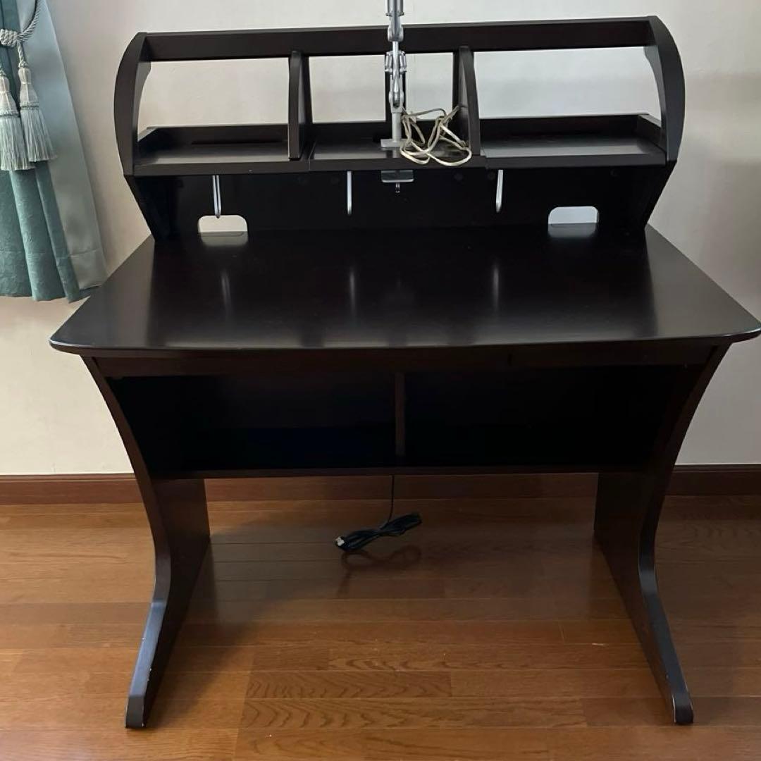 【カリモク】天然木製　学習机　①机　机本体のみ