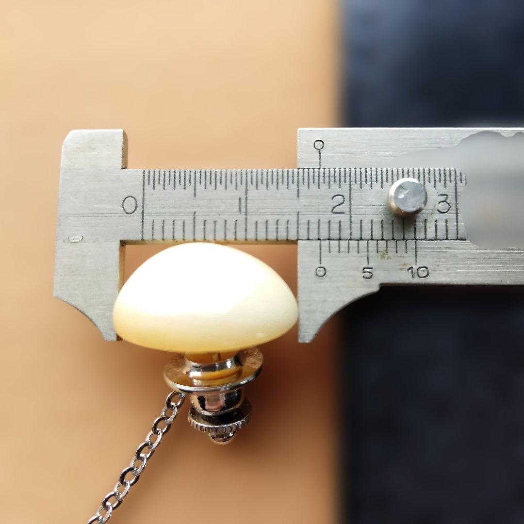 鯨歯　マッコウクジラ　牙玉 ネクタイピン　ドーム型　10個セット（箱なし）