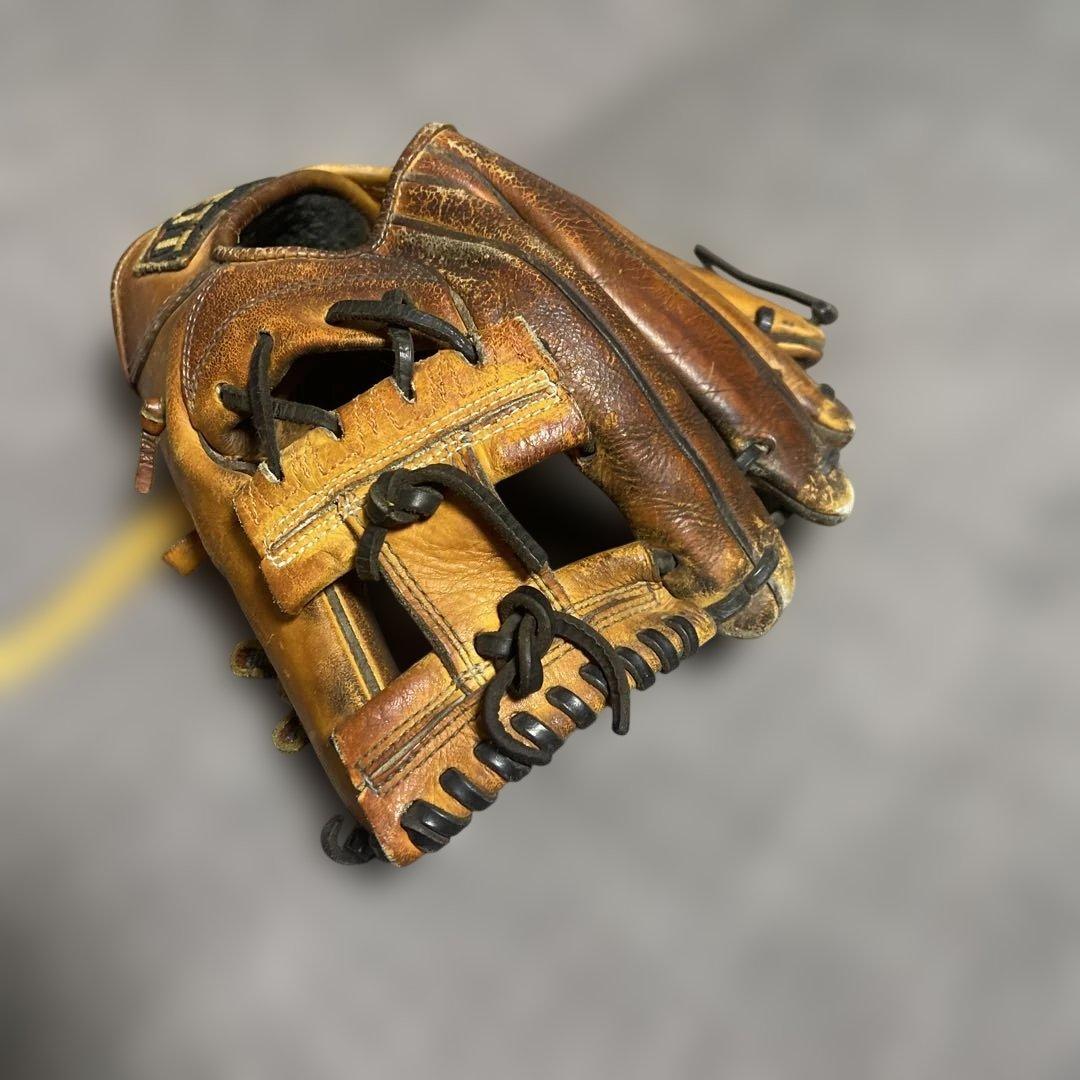 S*様 ZETT PRO STATUS 硬式グローブ 茶色 レザー　二遊間用