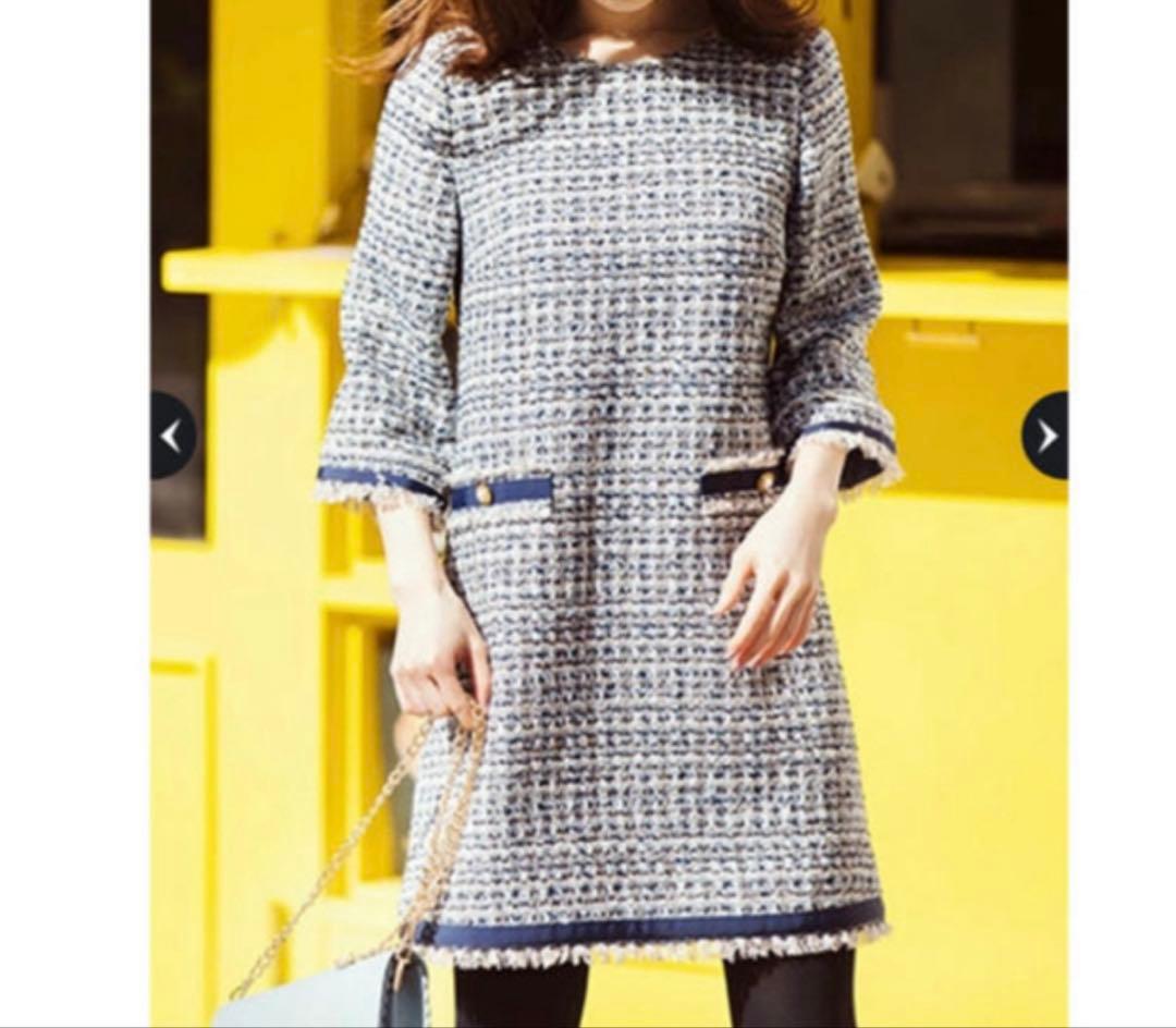 【新品未使用品タグ付き】Apuweiser-richeツイード ワンピース　M