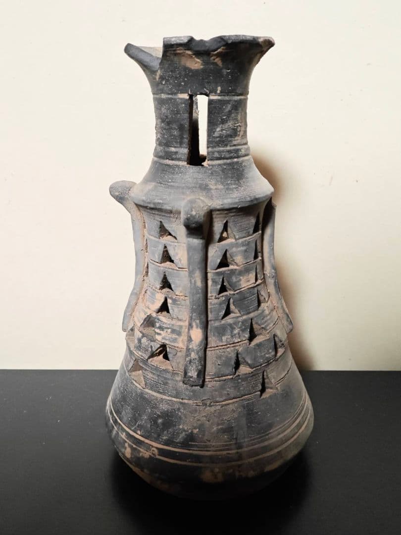 須恵器器台　古墳時代　考古発掘品　出土品　古代美術　稀少品　珍品