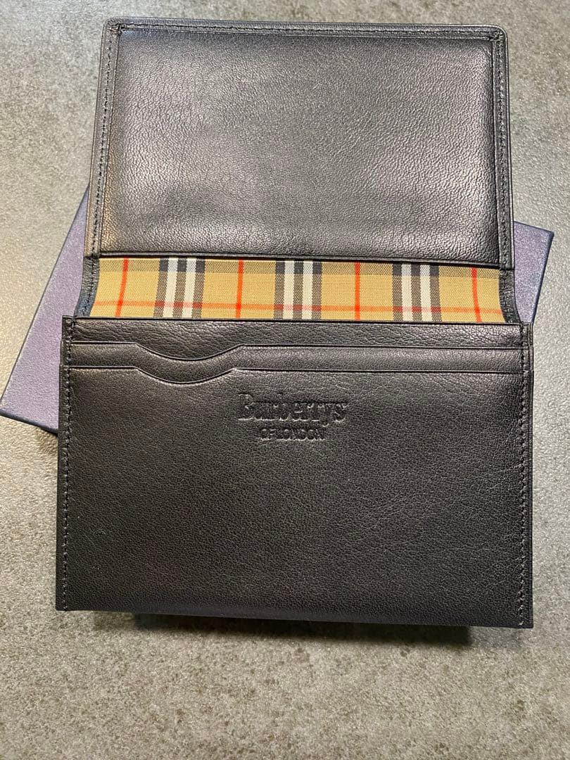 ★新品★ BURBERRY カードケース 名刺入れ メンズ 黒 ヴィンテージ品