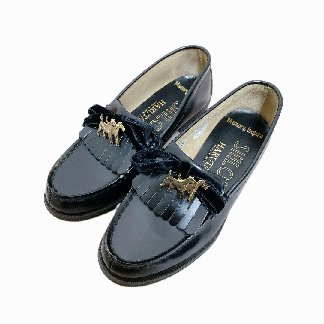 SIIILON × HARUTA Scottish ブラック ローファー