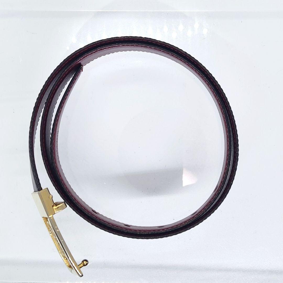 ゴールド 馬車金具 リバーシブル レザーベルト CELINE セリーヌ