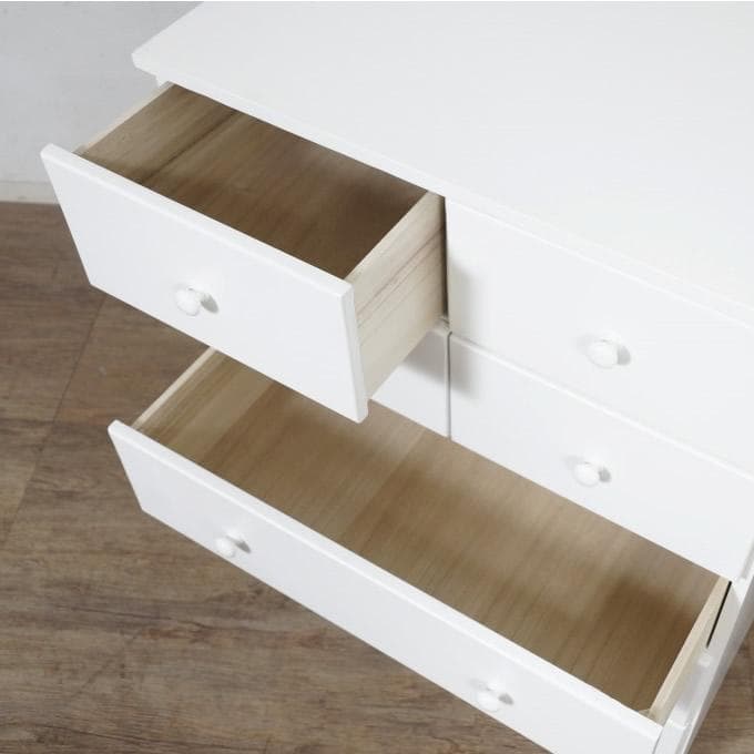 送料無料【訳あり新品】桐製 5段7杯/チェスト/タンス 白 幅60cm