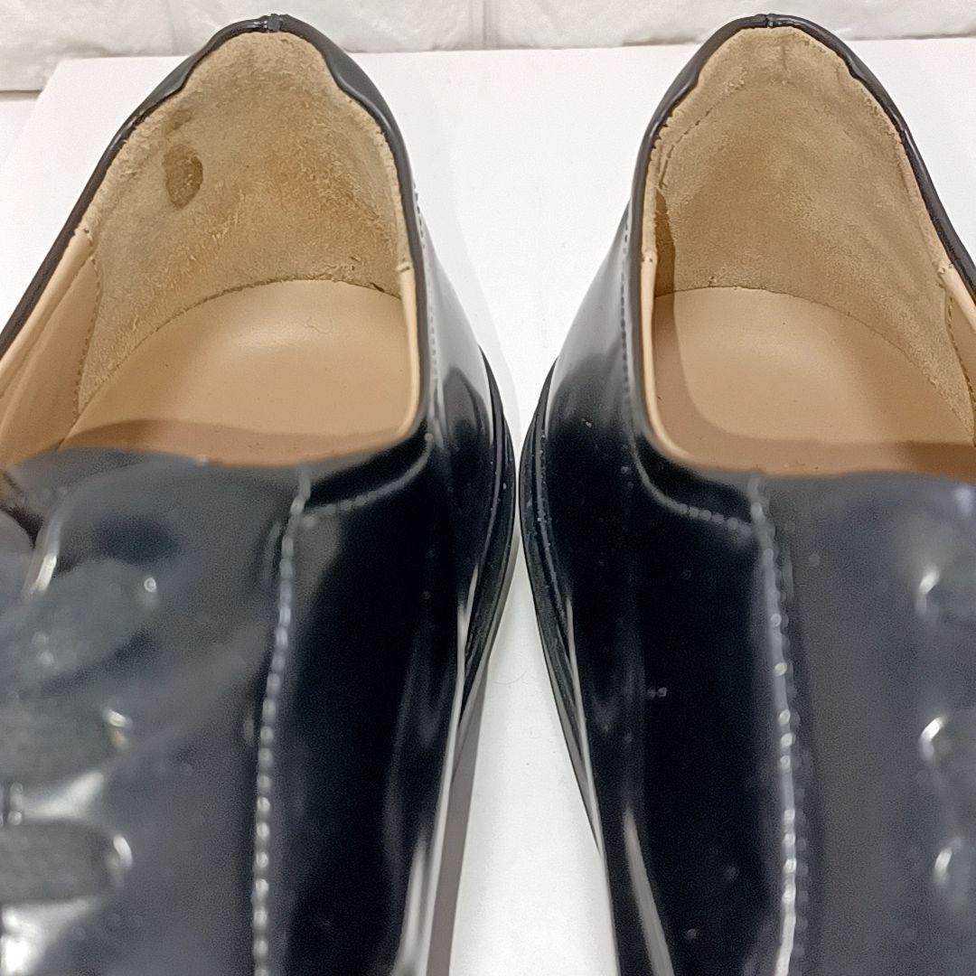 パントフォラドーロ　クラブハウス　ガラスレザー　ポストマンシューズ　ブラック