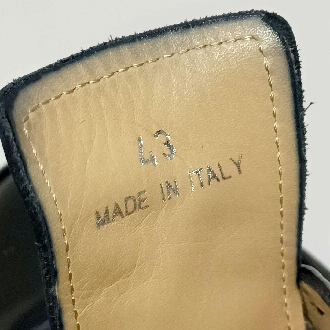 パントフォラドーロ　クラブハウス　ガラスレザー　ポストマンシューズ　ブラック