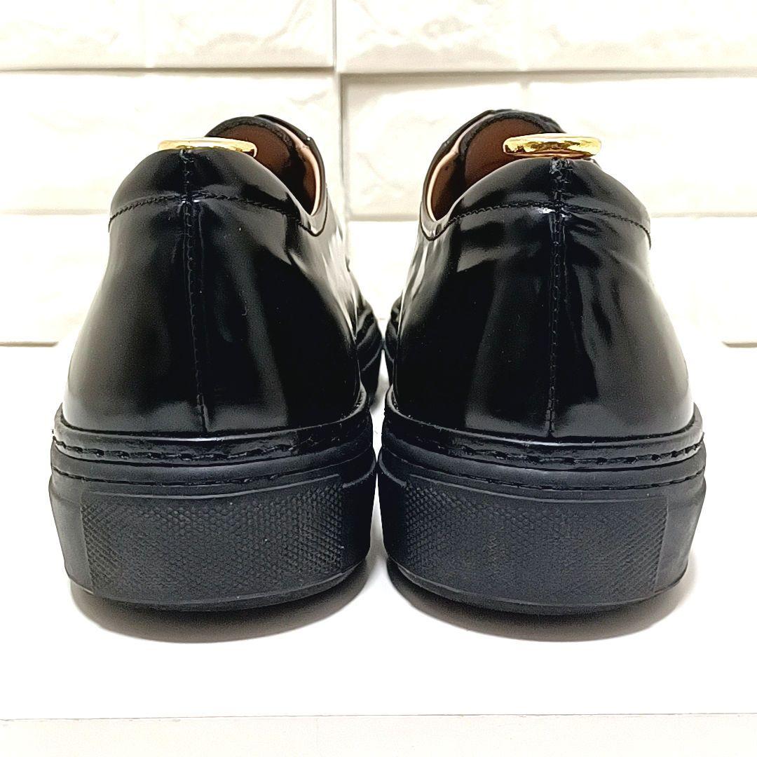 パントフォラドーロ　クラブハウス　ガラスレザー　ポストマンシューズ　ブラック
