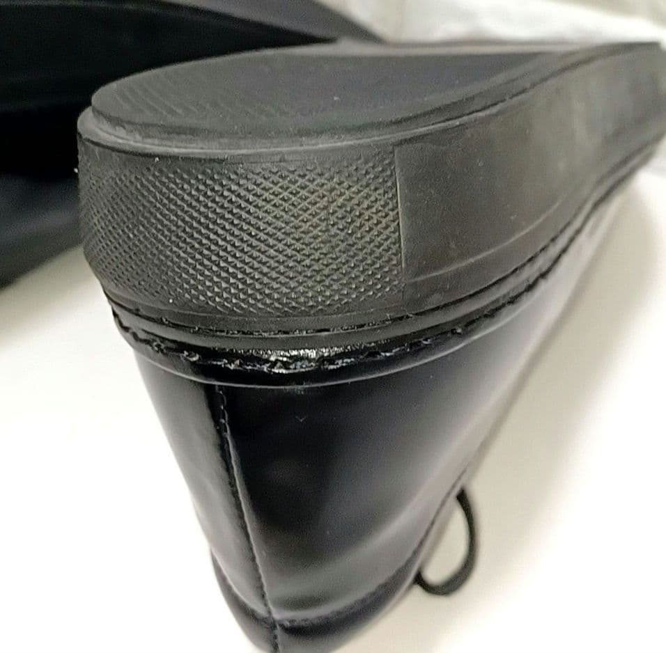 パントフォラドーロ　クラブハウス　ガラスレザー　ポストマンシューズ　ブラック