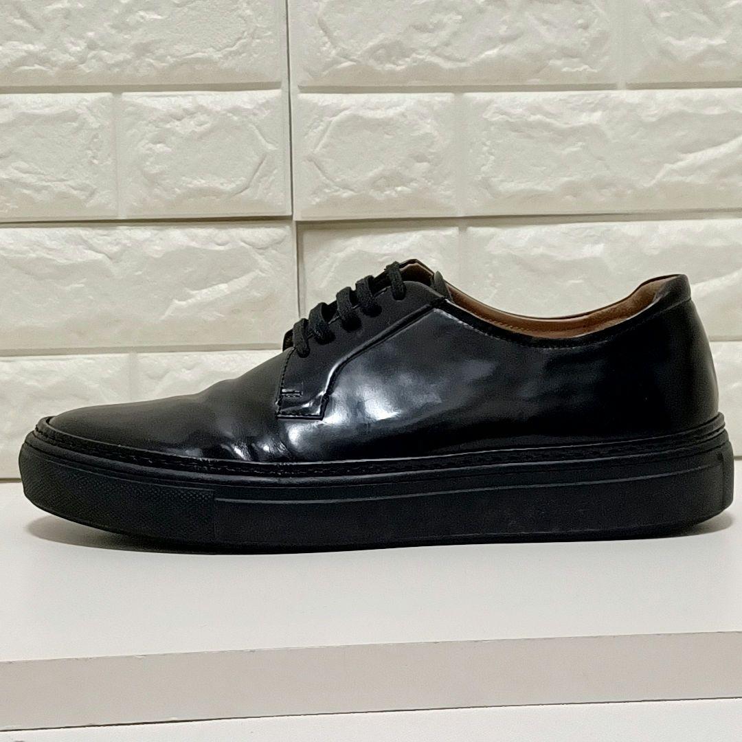 パントフォラドーロ　クラブハウス　ガラスレザー　ポストマンシューズ　ブラック