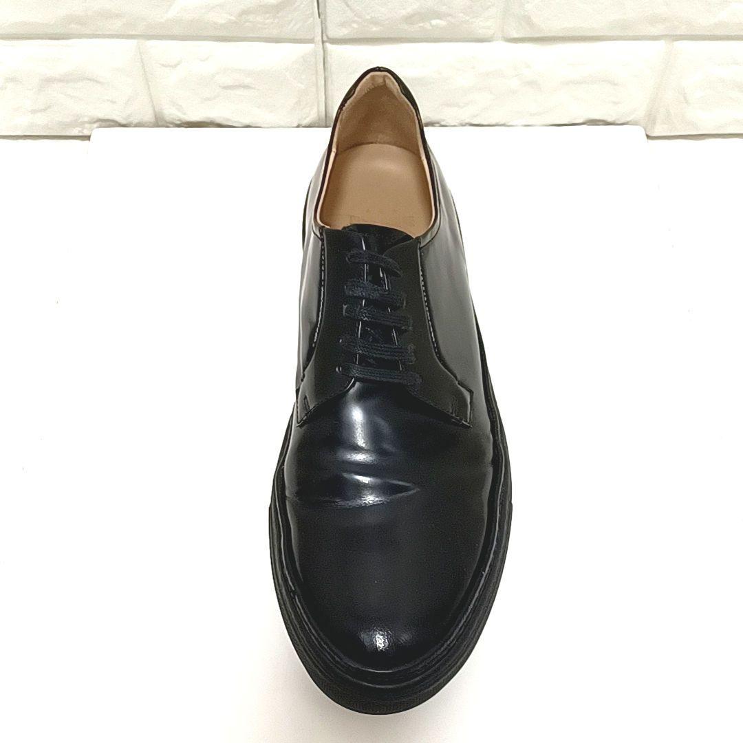 パントフォラドーロ　クラブハウス　ガラスレザー　ポストマンシューズ　ブラック