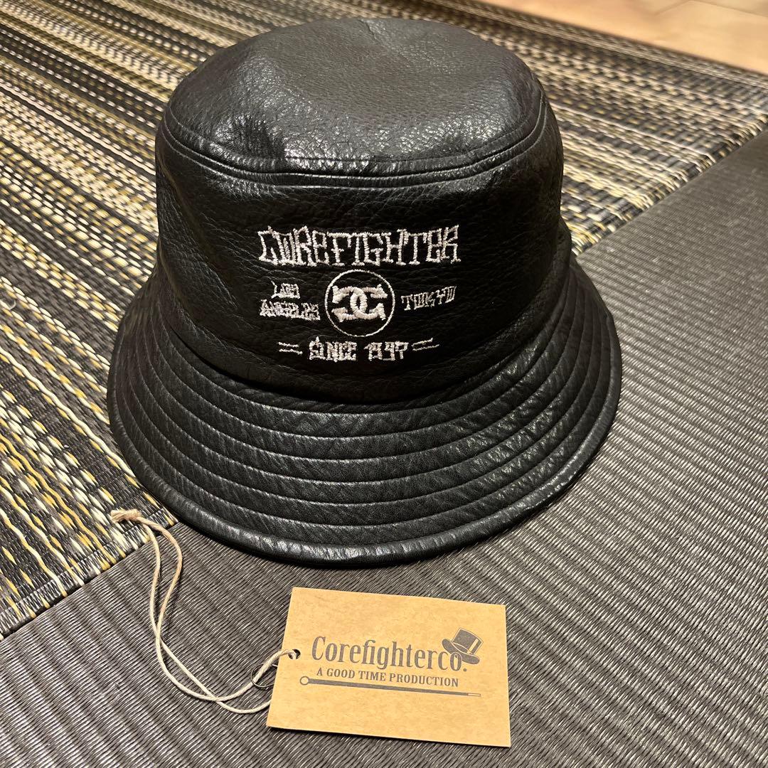 コアファイター レザー バケットハット