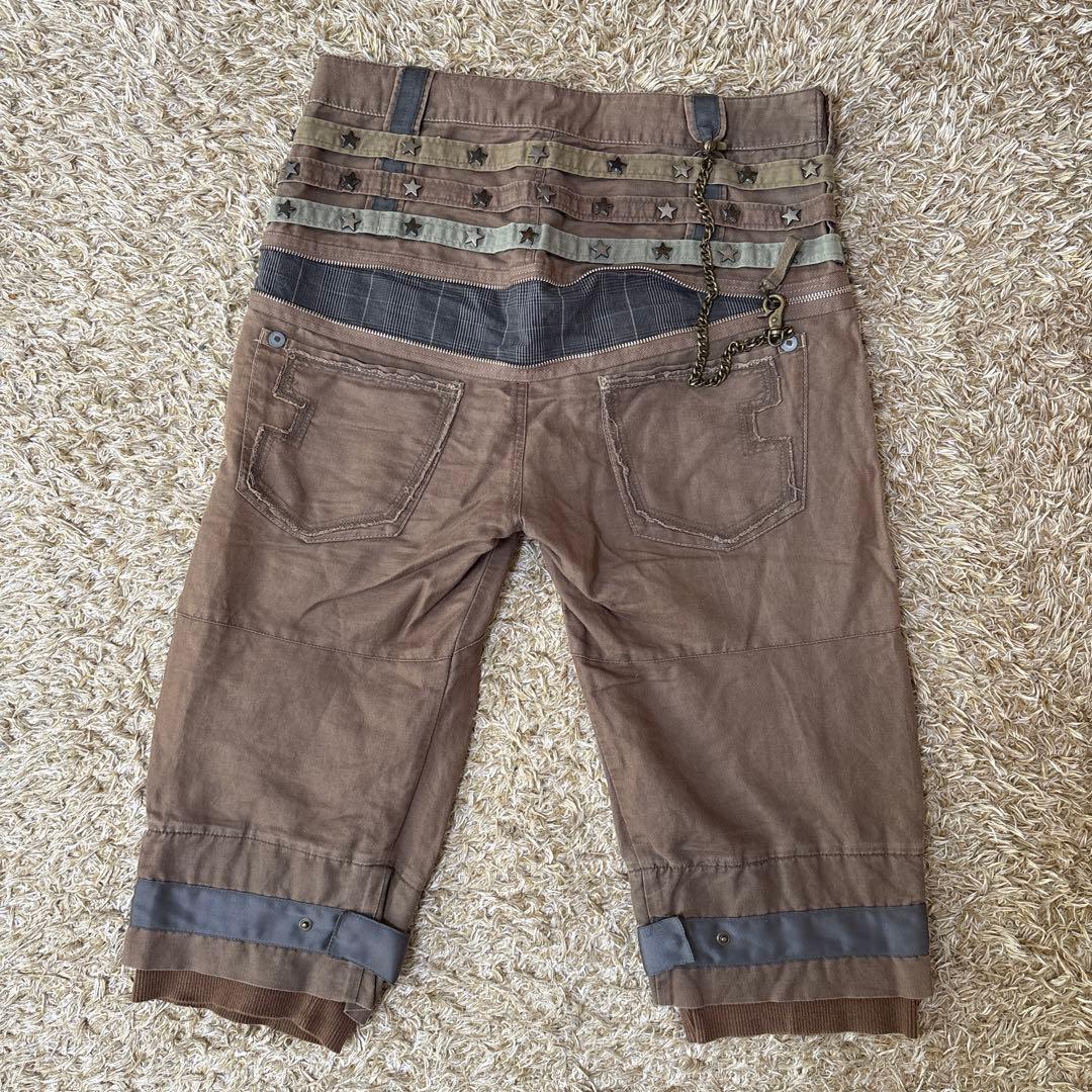 マリテ＋フランソワ・ジルボー カーゴパンツ 裾リブ スタッズ カーキ L