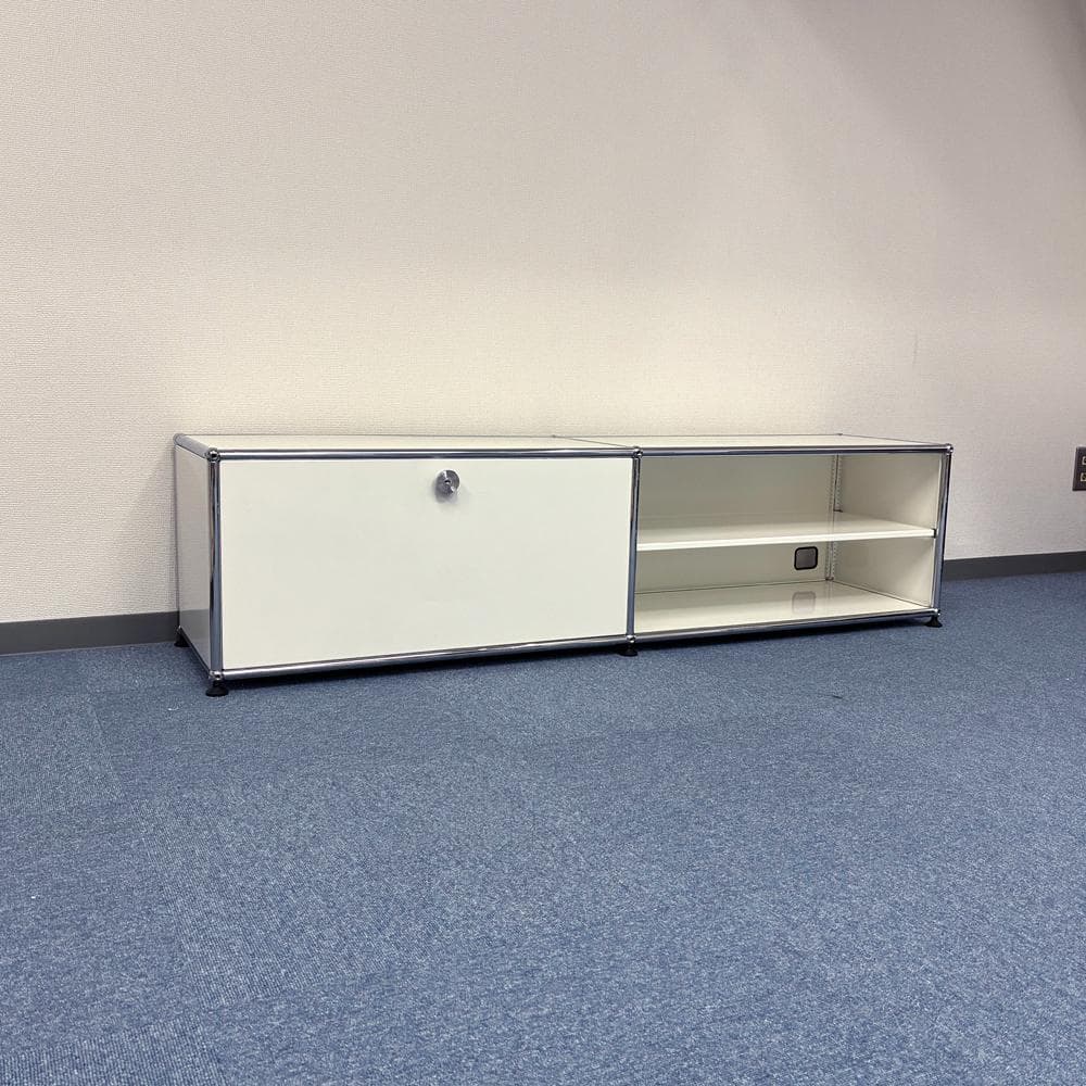 中古 USMハラー｜キャビネット テレビボード 2列1段 ピュアホワイト